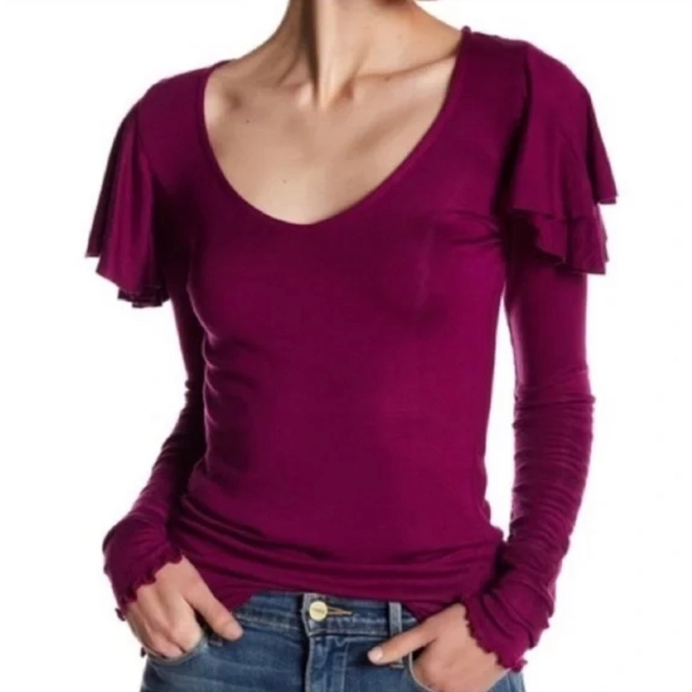 Free People Purple On Rewind Edge Trim Long Sleeve Sz M


B 11
